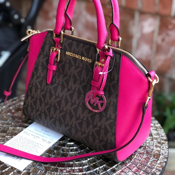 Michael kors medium Ciara crossbody bag brown/pink - Picture 3 of 8